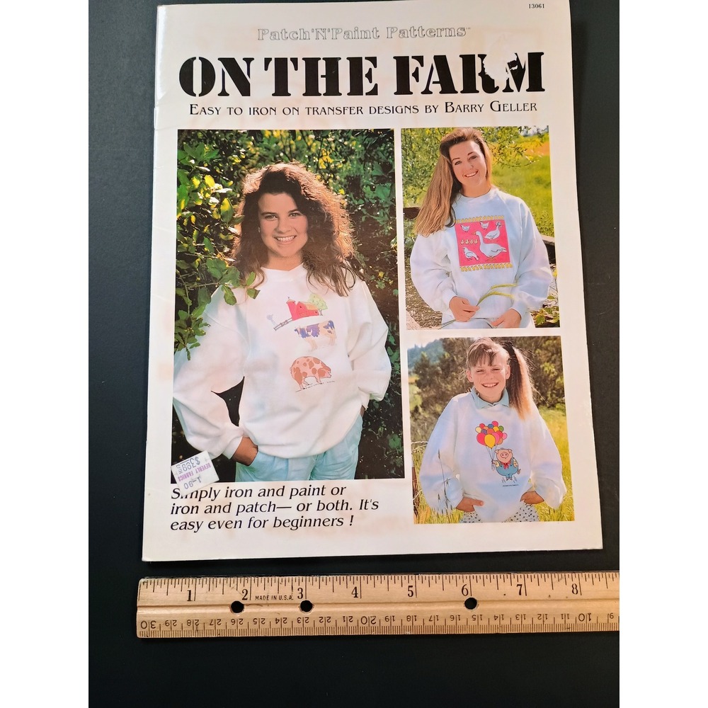 On The Farm Iron On Transfer Patterns Book Barry Geller Patch N Paint